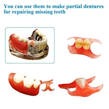 DIY Denture Kit - Full Set Top & Bottom Fake Teeth | Functional Homemade Denture Combo, Natural Looking Missing Teeth Cover, At-Home Smile Enhancement Solution - 1套 - 查看 5