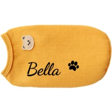 Personalized Cat & Dog Apparel, Customized Waffle Pattern Pet Vest, Suitable For Spring & Autumn Wear For Small & Medium Dogs, Ideal Pet Christmas & New Year Gift, Fashionable, Cute, Colorful, Unique, Perfect Gift For Men, Women, Family, Friends, Pet Lovers, Also Ideal For Anniversary, Birthday, Valentine's Day, New Year - Multicolor - View 18