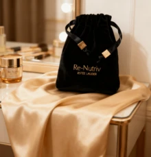 Estée Lauder Velvet Pouch, Makeup Storage Bag, Drawstring Closure