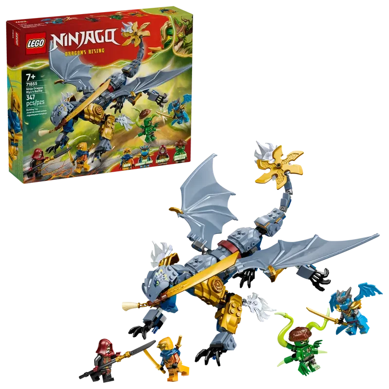 LEGO NINJAGO Ninja Dragon Riyu's Battle Building Toy For Boys & Girls - Ninja Poseable Dragon Toy Playset For Kids, Ages 7+ - Includes 4 Minifigures For Pretend Play - Gift Idea For Birthdays - 71855 - 71855 - View 1