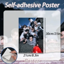 EN/Hypen，EN海报，带背胶的装饰海报卡，家居装饰海报，适用于卧室、客厅、咖啡厅、衣橱、生日礼物、装饰、派对用品