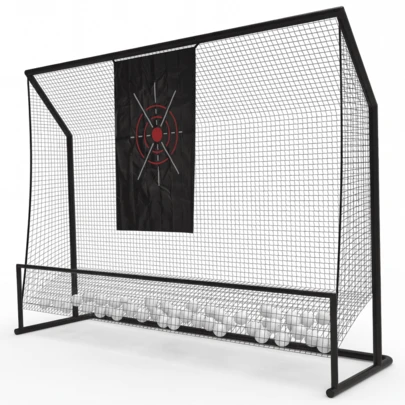 Golf Practice Net 10x7.5 FT Heavy Duty Hitting Net With Noise Reducing Targets, Portable Indoor Outdoor Net