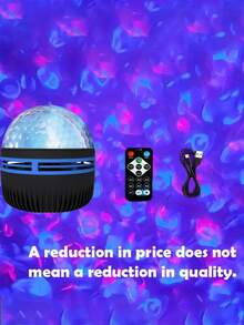 LED 螺旋极光波投影仪 - USB 供电，明亮的多色星月灯光效果，适合卧室、生日派对和情人节礼物 - 彩色 - 查看 4