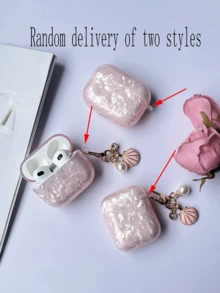 Pink Shell Pattern Compatible With Apple Pro 3 Protective Case, Pro 2 Earphone Protective Shell, 4 Earphone Case - Baby Pink - View 4