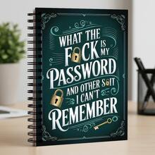 1pc Blue-Green Password Notebook | Gold Key Design, Home/Office Account Password Storage, Internet Login Log - Multicolor - View 4