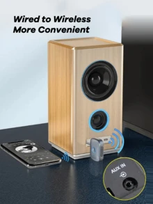 REMAX Mini Bluetooth Receiver With HD Mic; Plug & Play For Car/Home/Office; HiFi Stereo; Hands-Free Call; Multifunctional Wireless Adapter For Car&TV&PC&Speaker&Headsets;Compact & Portable; No Setup Needed;Car Stuff; Car Accessories; Car Essentials - W1 - Xem 4