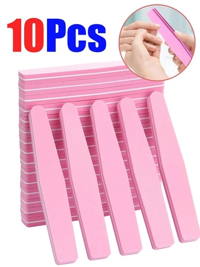 10/5/3/1pc Nail Buffers Block Files Sponge Washable Double Sided 100/180 Grit Nail Files And Buffers,Double Sided Nail Files,Nail Buffer Block,Fingernail File,Sponge Buffing Nail File,For Acrylic/Natural Nails