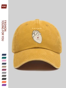 1pc Vintage Baseball Cap With Heart Map Print - Unisex Summer Style, Classic Black With Funny "You Are Here" Valentine's Day Print, Breathable Adjustable Trucker Papa Hat, Suitable For Outdoor Sports, Gatherings, Camping, Fishing, Travel, Great Gift For Soulmate Anniversary Or Girlfriend - A - View 22