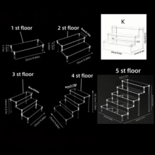 1 Peça Organizador de Maquiagem Acrílico, Expositor Transparente Multicamadas, Adequado para Perfume, Cuidados com a Pele, Banheiro, Quarto, Decoração Doméstica, Design Trapezoidal Resistente - Multicolorido - Visão 2
