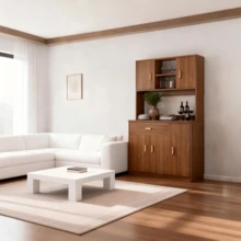 Alacenas Mueble Modernas De Madera Para Cocina Con 5 Puertas - Café integral - Ver 1