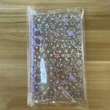 Bìa đựng tài liệu trong suốt hình ngôi sao lấp lánh cỡ A6, thích hợp đựng sổ dán sticker, lõi giấy trong suốt, mực đóng dấu, thiệp sticker hình kẹo chảy, phù hợp để đựng bưu thiệp, ảnh, thiệp chúc mừng, sticker, hóa đơn, ghi chú, đồ dùng học tập, tài liệu văn phòng và biên lai, món quà hoàn hảo cho mùa cưới, Ngày của Mẹ. - Nhiều màu - Xem 8