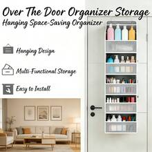 5-Tier Hanging Storage Organizer With 10 Extra Large Side Pockets, Anti-Tilt Design & 44 Lb Heavy-Duty CapacityMulti-Purpose Over The Door Pantry Organizer For Bedroom, Bathroom, Dorm & PantryPerfect For Toiletries, Snacks - Black - View 4