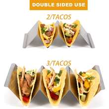 6pcs Stainless Steel Taco Holder Set With Handles, Each Slot Holds 3 Tacos, Oven , Dishwasher , Ideal For Taco Tuesday, Parties And Weddings, Mexican Food Kitchen Accessory