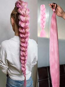 Lumi Braided Wig, Hunter Demon Wig, Pre-Braided Purple Braided Synthetic Wig, Suitable For Braiding, Cosplay, Christmas Costumes, Role-Playing Games, Holiday Parties, Christmas, New Year, Anime Cosplay, Party Outfits - Multicolor - View 5