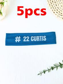 1/3/5pcs Personalized Sports Headband, Women Personalized Headband, Yoga Sports Personalized Headband, Bridesmaid Gift, Personalized Name Headband, Hair Accessories, Unique Gift For Birthday, Party, Anniversary, Special Occasion, Wedding Hair Accessories, Colorful, Cute, Fun, Kawaii Style - Multicolor - View 13