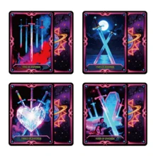 Viral Neon Tarot Cards (50-Pack) – Futuristic Fantasy Divination Deck With Glowing Art (The Chariot, The Lovers!) | Must-Have For Spirituality & Mystic Fans | Portable Set For Self-Reflection, Daily Guidance & Aesthetic - Multicolor - View 6