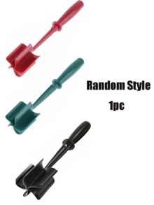 1个黑色绞肉机/土豆泥压碎器 - 耐热尼龙手持工具，不粘混合绞肉机，耐用型牛肉/猪肉/鸡肉/蔬菜压碎器，易于清洁，可用洗碗机清洗，多功能厨房/烹饪/备餐/烘焙，热门厨房小工具，生日/乔迁/新年/烹饪爱好者的理想礼物 - 彩色 - 查看 13