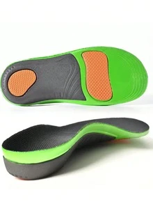 1双EVA吸震鞋垫，柔软足弓支撑，男女通用鞋垫，适合运动和休闲穿着，可裁剪