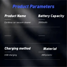 Easypie Selection 3-In-1 Handheld Vacuum Cleaner - 2000mAh, Fast Charging, Powerful Wet & Dry Suction, Suitable For Car, Home And Pet Cleaning, USB-C Charging, Washable Filter, Low Noise Air Purifier, Comes With Multi-Nozzle Accessories, Essential For Car Detailing, Keyboard Cleaning, Desktop Organization, Interior Trim Care And Home Cleaning Enthusiasts
