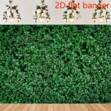2D Plane1pcs Large Size Green Leaves Photography Backdrops Nature Backdrop Birthday Background For Birthday Party Seamless Photo Booth Prop Backdrop - 1 Item - View 1