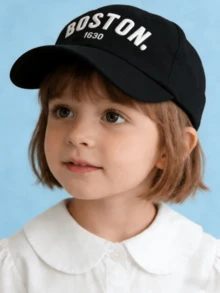 Kids Baseball Cap, Embroidered Letter Design, Unisex Boys Girls Spring Summer Hat - 1PC - View 2