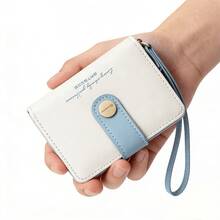 BATSIOE Women's Plain Color Large Capacity Zipper Coin Purse, Minimalist Luxury Wallet For Cross-Border Wholesale - Baby Blue - View 5