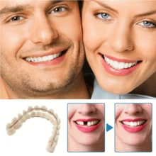DIY Denture Kit Full Set Of Top & Bottom Fake Teeth For At-Home Smile Enhancement,Crafting Partial Or Full Denture For Comfortable,Easy & Universal Fit - Teeth Color - View 3