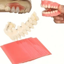 DIY Denture Kit Full Set Of Top & Bottom Fake Teeth For At-Home Smile Enhancement,Crafting Partial Or Full Denture For Comfortable,Easy & Universal Fit - Teeth Color - View 1