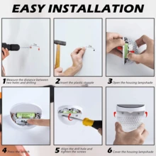 6pcs Solar Fence Lights, Warm White Light, Commercial Street Emergency Lights, IP65 Waterproof, No Wiring Needed, Easy Installation. Garden Outdoor Wall Lamps, Home Emergency Lights, Garage Lights, Patio Garden Decor, Balcony Villa Decoration, Outdoor Landscape Lighting, Solar Powered, With Light Sensor, Suitable For Fence, Yard, Stairway Lighting. - Multicolor - View 13