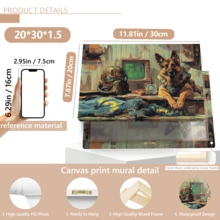 1pc Modern Wall Art Poster, Vintage Contemporary Decorative Art Style, Inspired By Fallout German Shepherd Canvas Art Print - Animal Ink Wall Hanging Decor, Framed Or Unframed, Room Decor, Home Decor, College Dorm Apartment Decor, Hotel, Home, Living Room, Bedroom, Bathroom And Office Wall Decor Gift