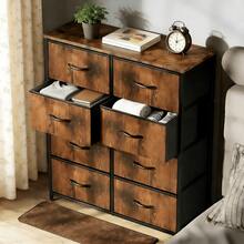 Tall 8 Spacious Fabric Drawer Storage Unit - Multi-Functional Storage Organizer With Durable Steel Frame & Smooth Wooden Top, Space-Saving Chest With Removable Fabric Bins, Multi-Use For Bedroom Closets, Entryway Nooks, Home Living Areas & Dorm Rooms, Family-Friendly & Student-Approved For Storing Clothes, Toys, Accessories & Daily Essentials, Compact Design Perfect For Small Bedrooms, Tiny Dorms & Narrow Entryways, Sturdy Fabric Storage Tower With Reinforced Edges, Wooden Top Organizer For Displaying Decor Or Toiletries, Heavy-Duty Steel Structure For Stable Support, Dual-Purpose Home Decor Piece & Practical Storage Solution, Soft Fabric Drawers With Sturdy Bases, Easy-To-Assemble Tall Storage Unit For Instant Organization, Versatile Chest Suitable For All Living Spaces, Durable Build For Long-Term Home & Dorm Use - 白色 - 查看 2