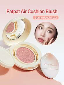 Amortals 4g Air Cushion Blush #Light Peach Natural Non-Powdery Highlighter Contour 3-In-1 Liquid Blush Cream, Suitable For Beginners, Makeup Artists, Gifts, Dates, Weddings, Christmas, Winter, Halloween, Thanksgiving, Graduation, Birthday, Holidays, Spring/Autumn Y2K, Fashionable Women, Makeup Brands, Beauty, Parties, Beach, Travel, Camping, Campus, Celebrations, Decorative Gifts, Rose Girl Cosplay, Premium Makeup, Atmosphere