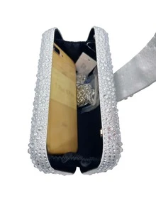 2026新款双面镶钻珍珠手拿包婚礼晚宴包女士派对钱包生日礼物 - 彩色 - 查看 6