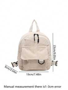Custom Corduroy Mini Backpack, Y2k Portable Solid Color Backpack, Phone Bag, Lipstick Bag, Key Bag, Compact Casual Backpack, Multi Functional Mini Backpack, Cute Student Backpack, Men'S And Women'S Small Backpacks School,Suitable For Teen Girls Women College Students Middle School, High School, Outdoors, Travel, Outings, Holiday, Elementary School,For New Year,Valentine's Day. - Multicolor - View 7