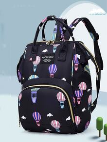 1个大容量尼龙休闲妈妈包，轻便双肩母婴包