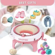 MAZHA Sentro 22/40/48 Needle Hand Knitting Loom Kit, DIY Scarf, Hat, Sweater And Socks For Adults And Kids, With Row Counter