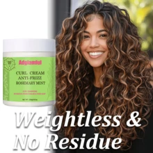 Adglamful Rosemary Curl Defining Cream 250g, No-Rinse Hair Conditioner, Non-Sticky, Reduces Frizz, 72-Hour Curl Hold, High Moisture + Anti-Frizz - Cream - View 6