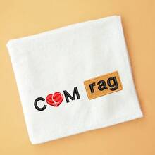 1pc 30*30cm Super Soft Embroidered Letter Funny Face Towel, Suitable As Gifts For Boyfriend, Honeymoon, Thanksgiving, Christmas, Valentine's Day, Partner's Birthday, Wedding Anniversary, White Elephant, Gag Gifts
