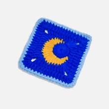 星月图案手工编织杯垫，简约艺术感十足，适用于厨房、餐厅