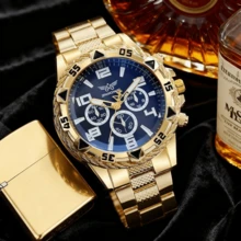 6-Piece Multi-Style Men's Party Watch Gift Set Durable Steel Band Fashion Watches For Him With Box Included Ideal For Birthdays Anniversaries Holidays - A - View 9