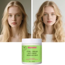 Adglamful Rosemary Curl Defining Cream 250g, No-Rinse Hair Conditioner, Non-Sticky, Reduces Frizz, 72-Hour Curl Hold, High Moisture + Anti-Frizz - Cream - View 8