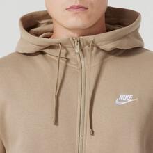 Áo khoác/áo nỉ có mũ kéo khóa màu trơn, in logo Nike Sportswear ClubFleece dành cho nam, màu đen. - Lạc đà - Xem 6