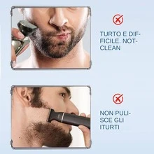 Crema Da Barba Per Uomo,Balsamo Da Barba 40g - Stick Idratante 2 In 1 Per Uso Professionale E Domestico Crema Viaggio Rasatura Balsamo Stick Rasatura Da Idratante Balsamo Rasatura Viso - azul - Ver 8