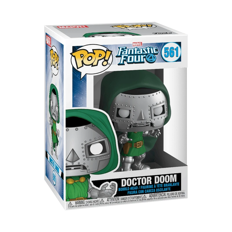 Funko 漫威热门系列：毁灭博士（神奇四侠4） - 收藏级乙烯基人偶 - 礼品之选 - 官方周边 - 成人收藏品 - 动作/冒险爱好者 - Doctor Doom - 查看 1