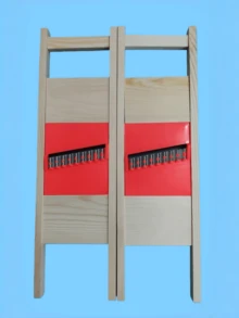 1 件装土豆切片机、蔬菜切刀、波浪刀、餐具小工具配件、蓝色和红色