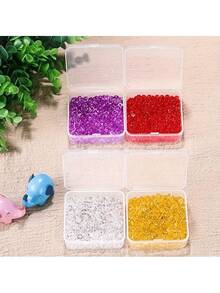 2/4/6pcs Transparent Plastic Storage Boxes, 1.77inch X 1.77inch Compartment Boxes, Square Clear Hinged Lid Containers, Bead Storage Organizers, Portable Transparent Storage Cases For Collecting Small Items, Beads, Jewelry, Business Cards, Craft Supplies, Travel Mini Items