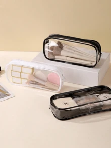 2 件装，便携透明化妆包，旅行化妆包，小型洗漱包，旅行化妆包，可收纳口红、梳子、洗漱用品、化妆刷和护肤品，化妆包，化妆袋，化妆品收纳袋，化妆品整理包，旅行必备，化妆包，化妆袋，化妆品收纳袋，包，刷子收纳袋，小包，女士礼物，旅行必备包，化妆品收纳盒，送朋友的礼物，生日礼物 - 彩色 - 查看 6