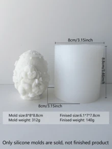 1pc Easter Bunny Ear Shaped Candle Mold, Suitable For DIY Scented Candles, Plaster Relief Decorations, Resin Art, Clay Crafts, And Cement Creative Ornaments. Applicable For Easter Family Parties, New Year Spring Celebrations, Valentine's Day Romantic Gifts, Mother's Day Handmade Blessings, And Birthday Party Decorations. The Mold Design Cleverly Integrates Classic Holiday Elements, With Non-Deformable Material For Easy Demolding And Repeated Holiday-Themed Handicraft Production.