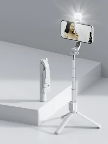 1pc 67in/170cm Portable Selfie Stick With Wireless Remote & Fill Light, Extendable Tripod Stand For IPhone 15/14 Pro Max/13/12/11 Android Smartphones, Black/Pink/White Available, For Photography, Videography And Live Streaming - Multicolor - View 19