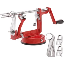 3-In-1 Apple Peeler, Corer, And Slicer Crafted From Alloy Materials, This Modern 3-In-1 Peeler Features A Powerful Suction Cup Base And Stainless Steel Blades (Includes 2 Peeling Blades/1 Slicing Blade). Suitable For Apples, Pears, Kiwis, Potatoes, And More. An Ideal Gift For Christmas, New Year, Or Birthdays, Perfect For Friends And Family. - Multicolor - View 12